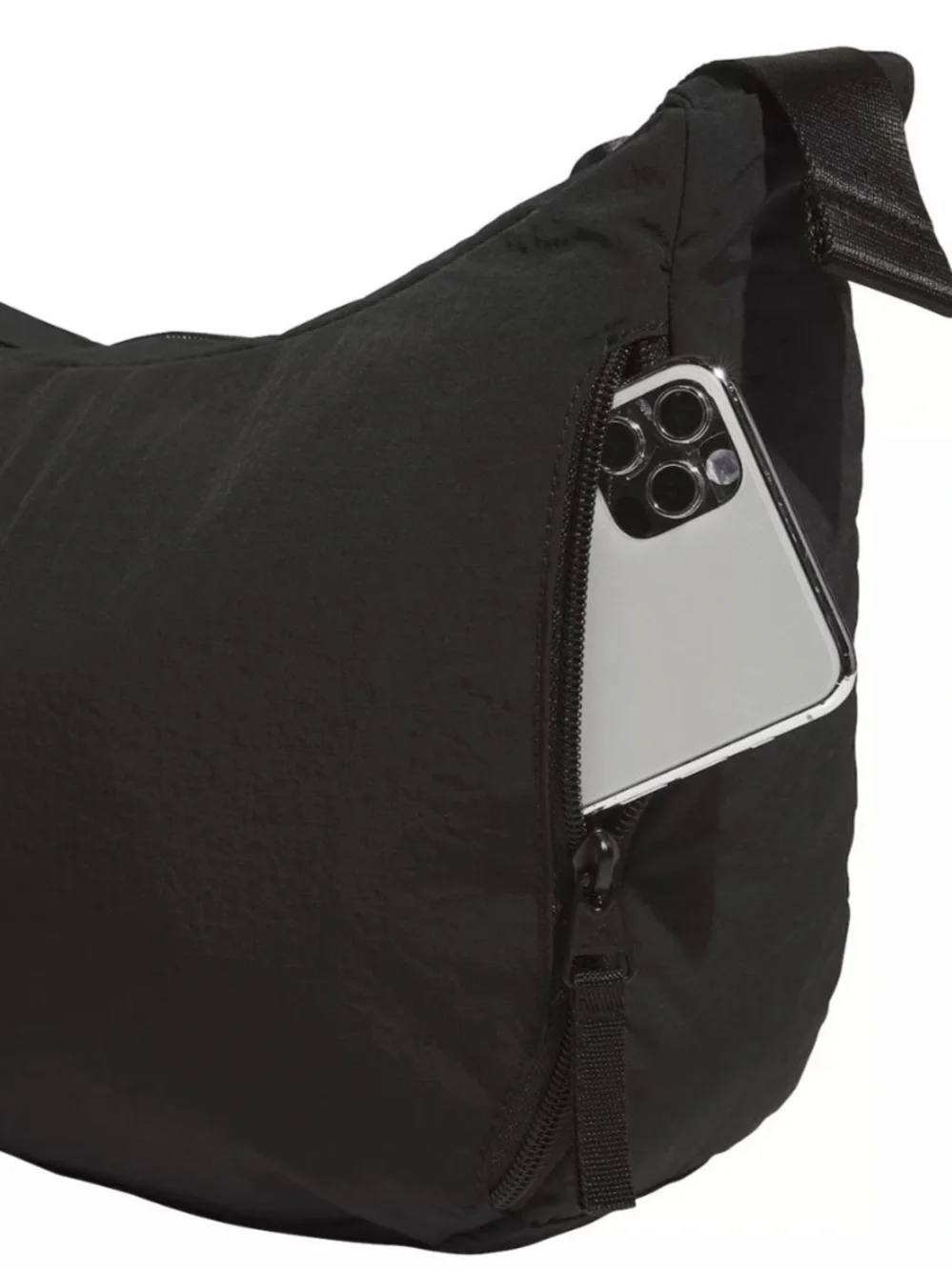 NWT adidas Crescent Crossbody in Black Nylon ORG RETAIL $48